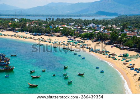 Beach in Quy Nhon city, Binh Dinh province, Vietnam
