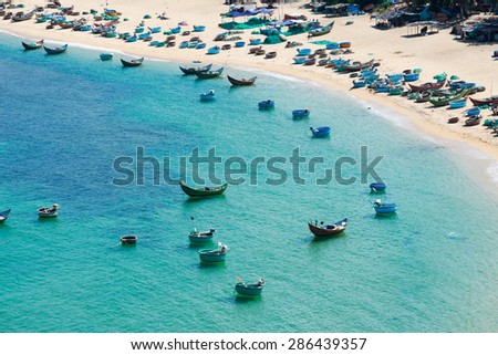 Beach in Quy Nhon city, Binh Dinh province, Vietnam
