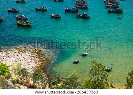 Beach in Quy Nhon city, Binh Dinh province, Vietnam
