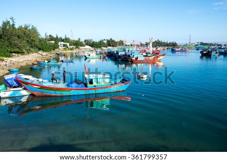LYSON, VIETNAM - JANUARY 4, 2016: Beautiful seascape in Ly Son island in Quang Ngai, Vietnam.
