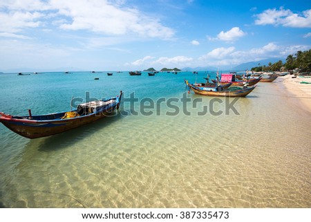 Beautiful seascape in Diep Son island in Khanh Hoa province, Vietnam.