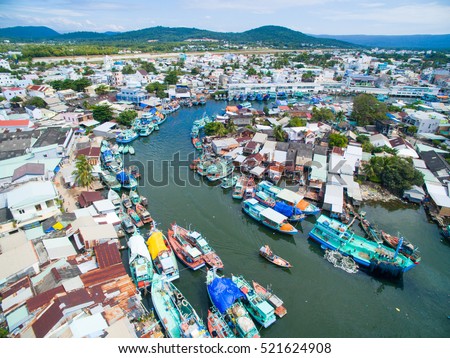 Phu Quoc island from drone. Kien Giang, Vietnam