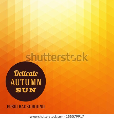 Autumn sun triangle vector background
