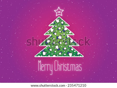 Like Merry Christmas Background Christmas Tree Stock Illustration 235471210 - Shutterstock