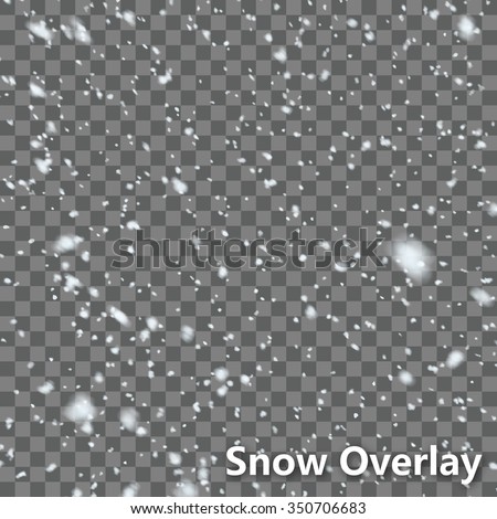 Isolated Falling Snow Overlay | EPS10 Vector