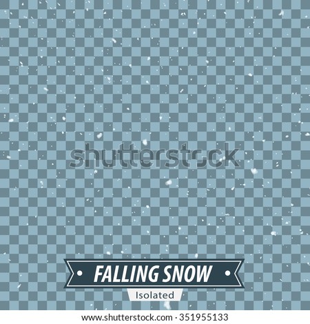 Isolated Falling Snow / EPS10 Vector