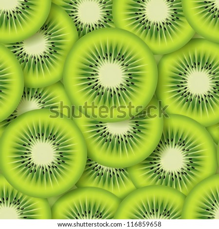 sliced kiwifruit . seamless background