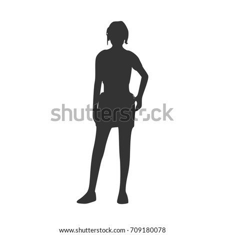 Man Standing Silhouette People Stock Vector 367913519 - Shutterstock