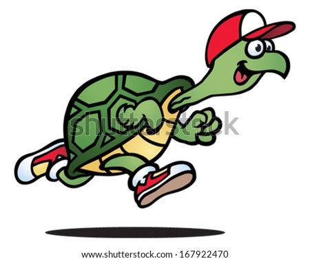 Stock Images similar to ID 34079965 - turtle and rabbit running a race