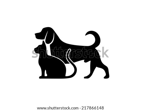 Dog-cat-silhouette Stock Vectors, Images & Vector Art | Shutterstock