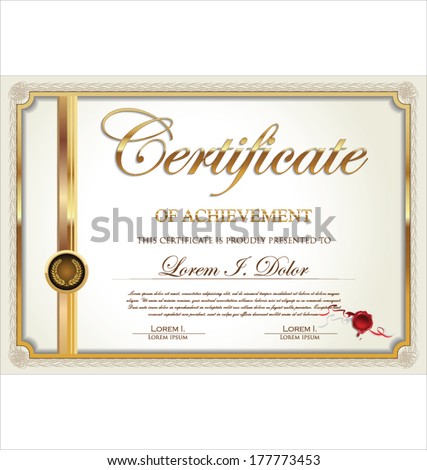 Gold Certificate Border Stock Images, Royalty-Free Images & Vectors ...