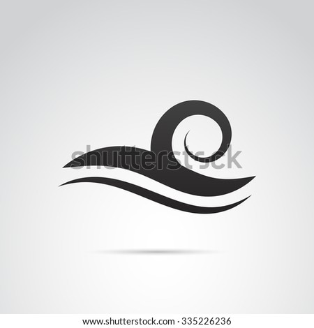 Wave Icon Isolated On White Background Stock Vector 335226236