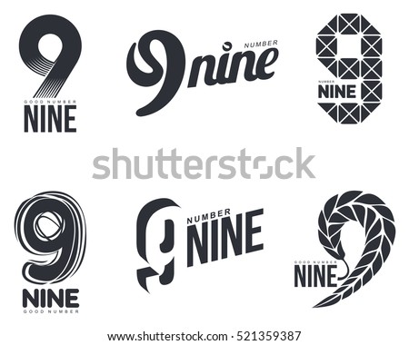 number logo vector 9 & Number Free Images Stock Royalty Images, Nine Vectors