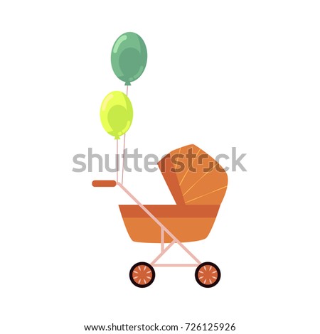 cartoon baby carriage