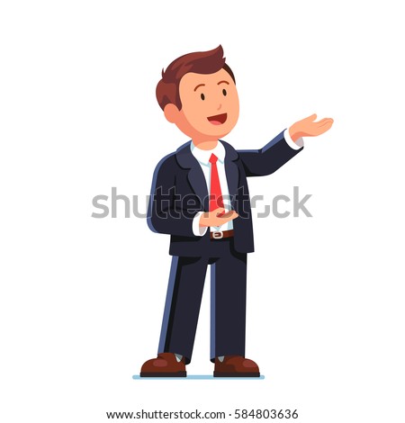 Business Man Manager Formal Suit Standing Stock Vector 584803636 ...