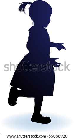 Little Girl Silhouette Stock Photos, Images, & Pictures | Shutterstock