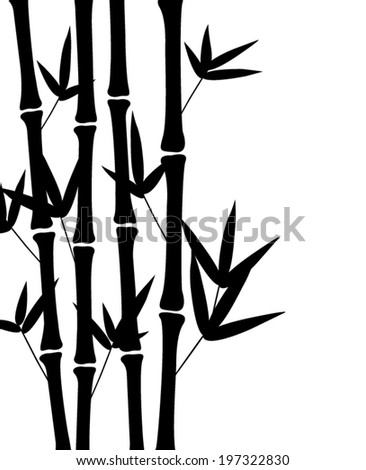 Black White Bamboo Stock Vector 48929968 - Shutterstock