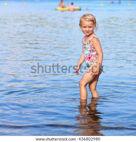 Teenage Girl Bikini Entering Sea Stock Photo 80285416 - Shutterstock