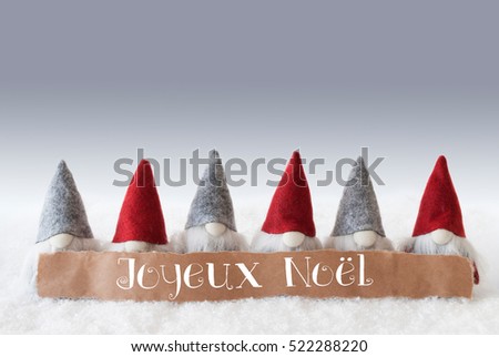 Gnomes, Green Background, Joyeux Noel Means Merry Christmas