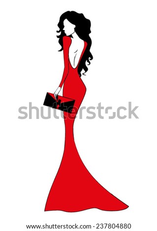 Woman in red dress cartoon images Woman in red dress cartoon images