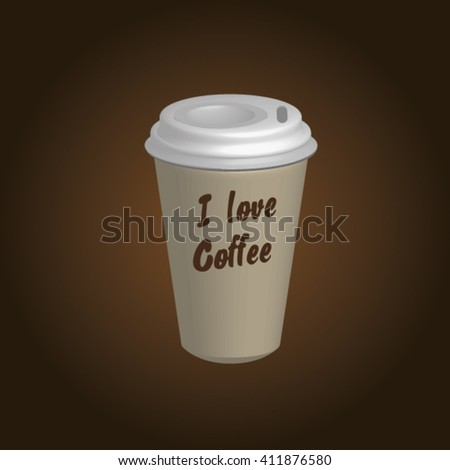 Paper Coffee Cup Vector Paper Coffee Cup Vector