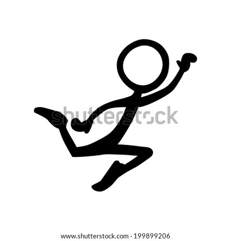 Stick Figure Ballet Leap Stock Vector 199899206 - Shutterstock