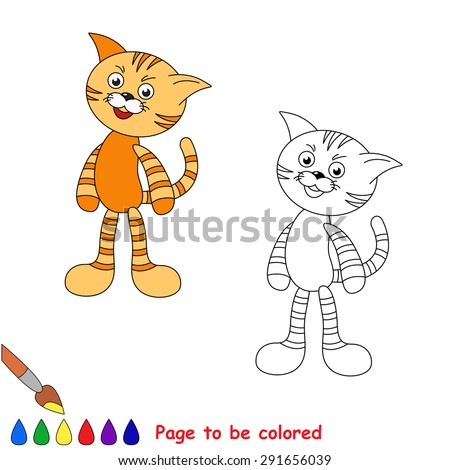 Download Tabby Orange Toy Cat Kid Game Stock Vector 291656039 ...