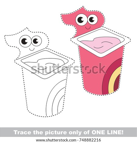 funny yogurt be traced only one stock vector royalty free