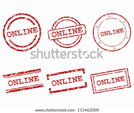 Online Stamps Stock Vector 115462000 - Shutterstock