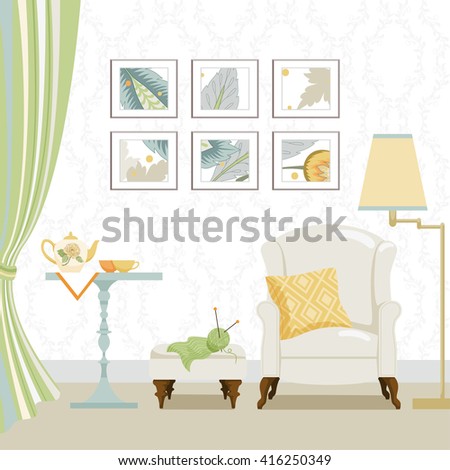 Background Living Room Objects Room Classic Stock Vector 416250349 ... Background Living Room Objects Room Classic Stock Vector 416250349 ...