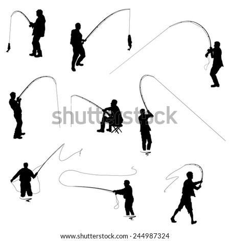 Fisherman Silhouette Stock Images, Royalty-Free Images & Vectors ...