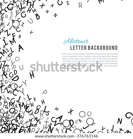 abstract black alphabet ornament frame isolated stock vector
