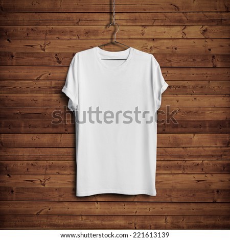 Download White Blank Tshirt On Dark Wood Stock Photo (Royalty Free ...