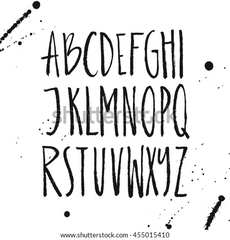 Rustic Font Unique Handdrawn Alphabet Latin Rustic Font Unique Handdrawn Alphabet Latin