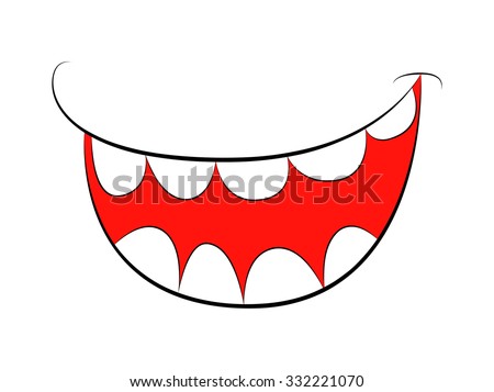 Cartoon Lips With Teeth