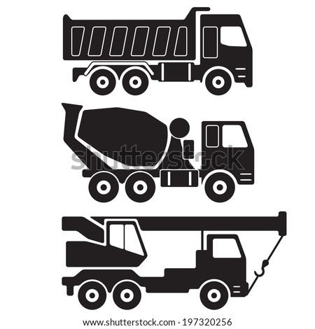 Download Dump Truck Concrete Mixer Truck Truck Stock Vector ...