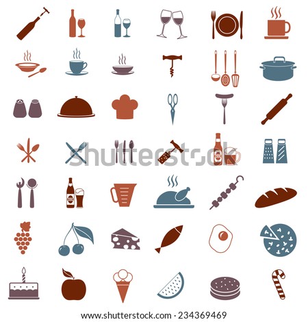 Restaurant Kitchen Toolste kitchen tools equipment icon set food stock vector 234369469 Restaurant Kitchen Toolste kitchen tools equipment icon set food stock vector 234369469