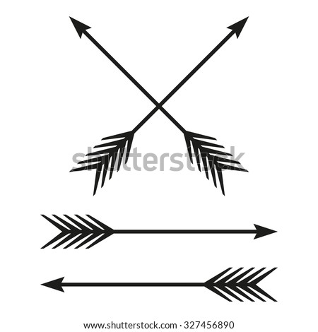 Arrows Set Bow Arrow Isolated On White Background Vintage Design Element Archer Symbol Arrows Set Bow Arrow Isolated On White Background Vintage Design Element Archer Symbol