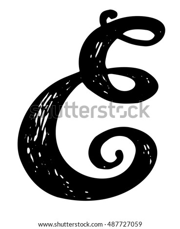 Letter E Calligraphy Alphabet Typeset Lettering Stock Vector 487727059 ...