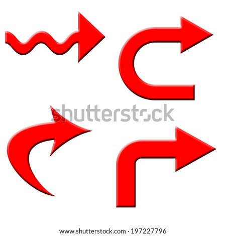 Red Arrow Icons Stock Illustration 197227796 - Shutterstock