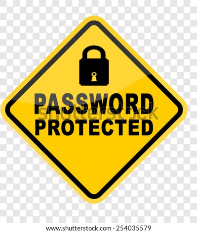 Password Protected Sign Stock Vector 254035579 - Shutterstock