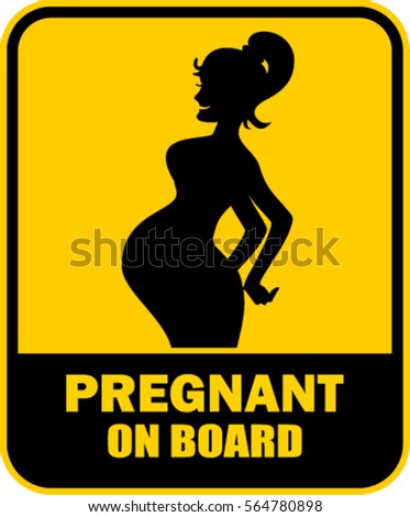 pregnant on board, yellow sticker