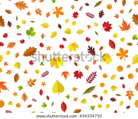 Seamless Pattern Acorns Autumn Oak Leaves Stock Vector 462903031 ...