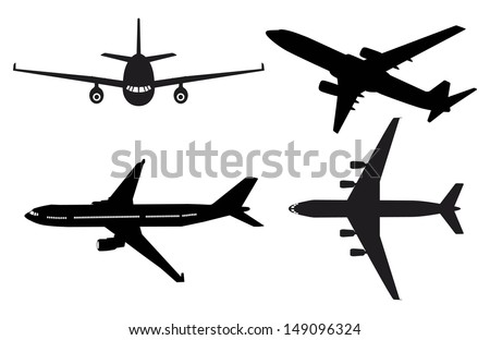 Airplane Silhouette Stock Images, Royalty-Free Images & Vectors