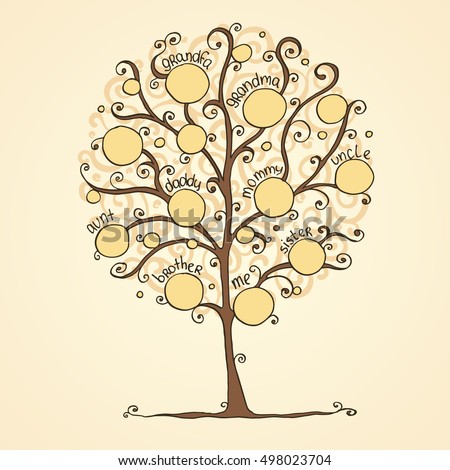 Vector Family Tree Design Frames Autumn Stock Vector 61956337 Shutterstock Vector Family Tree Design With Frames And Autumn Leafs Place For Text