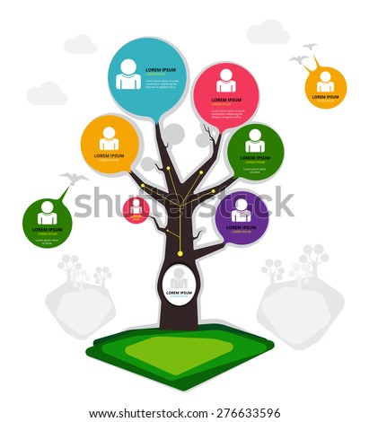 Tree Organization Chart Vector Illustration Stock Vector 276633596 ...