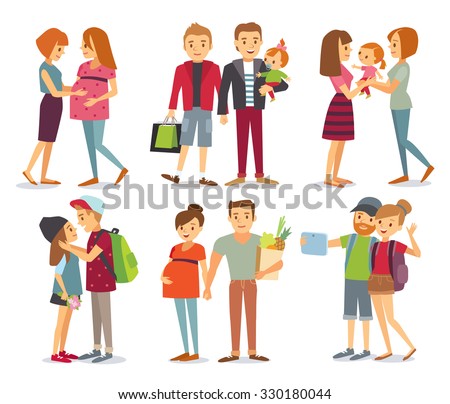 pregnant women, gays, couples and families with kids