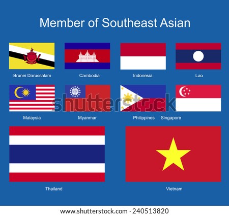 Flags Asia Stock Vectors & Vector Clip Art | Shutterstock