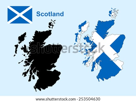 Vector Map Flag Scotland Stock Vector 36264964 - Shutterstock