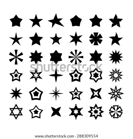 Red Star Shape Collection Vector Version Stock Vector 209084752 ...